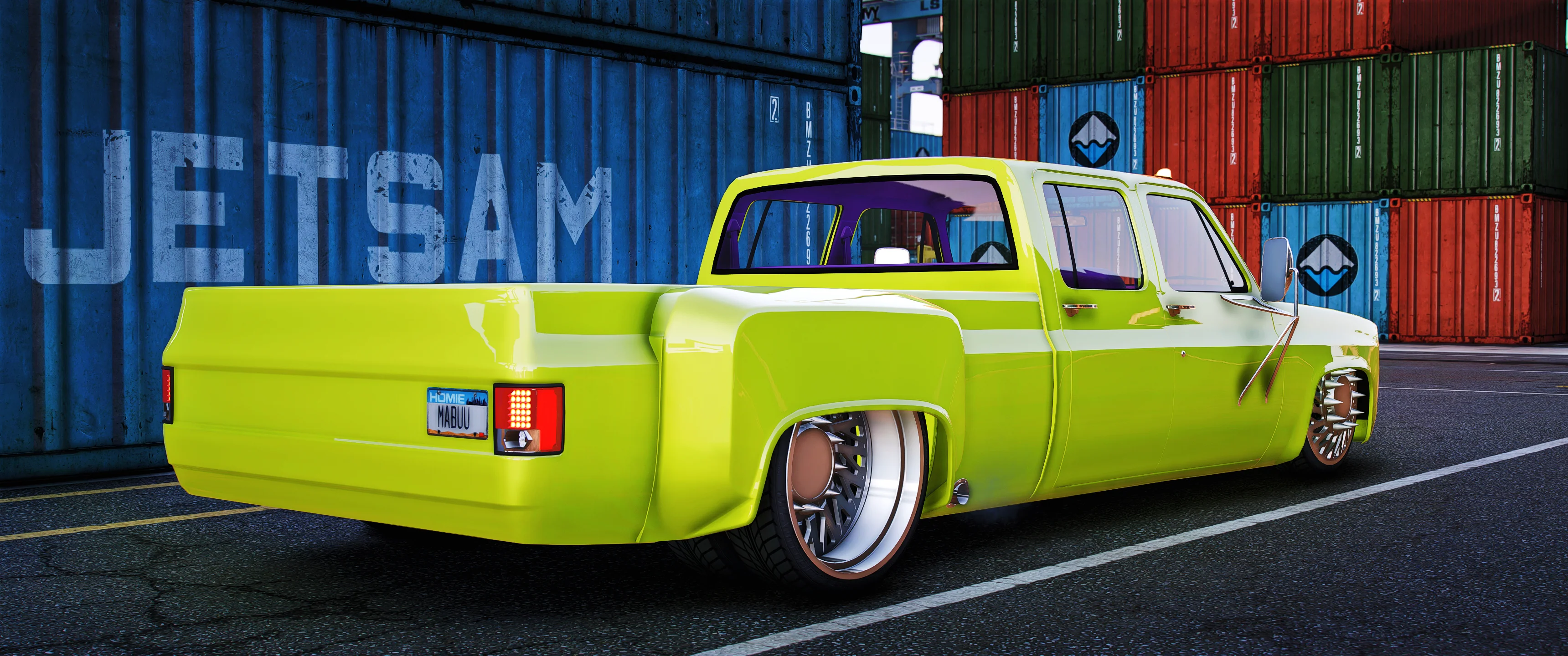 (Debadged) Bagged Chevrolet K30 single cab Dually on JTX Forged wheels - Image 2