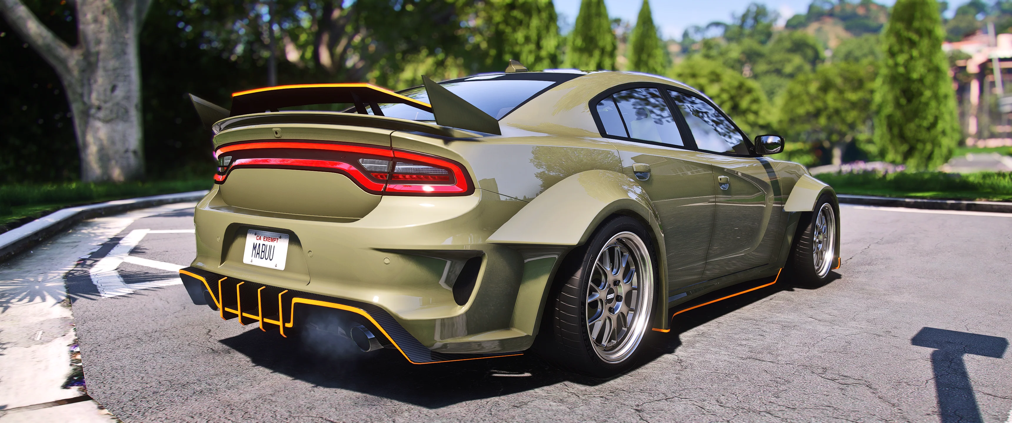 (Debadged) Dodge Charger Hellcat SRT Liberty Walk - Image 2