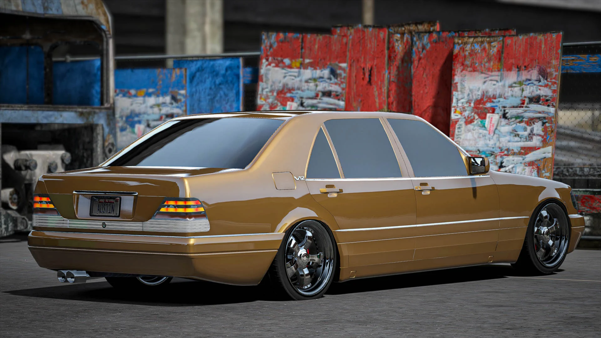 (Debadged) MERCEDES ES600 BNZO ON SPREEWHEELS - Image 2
