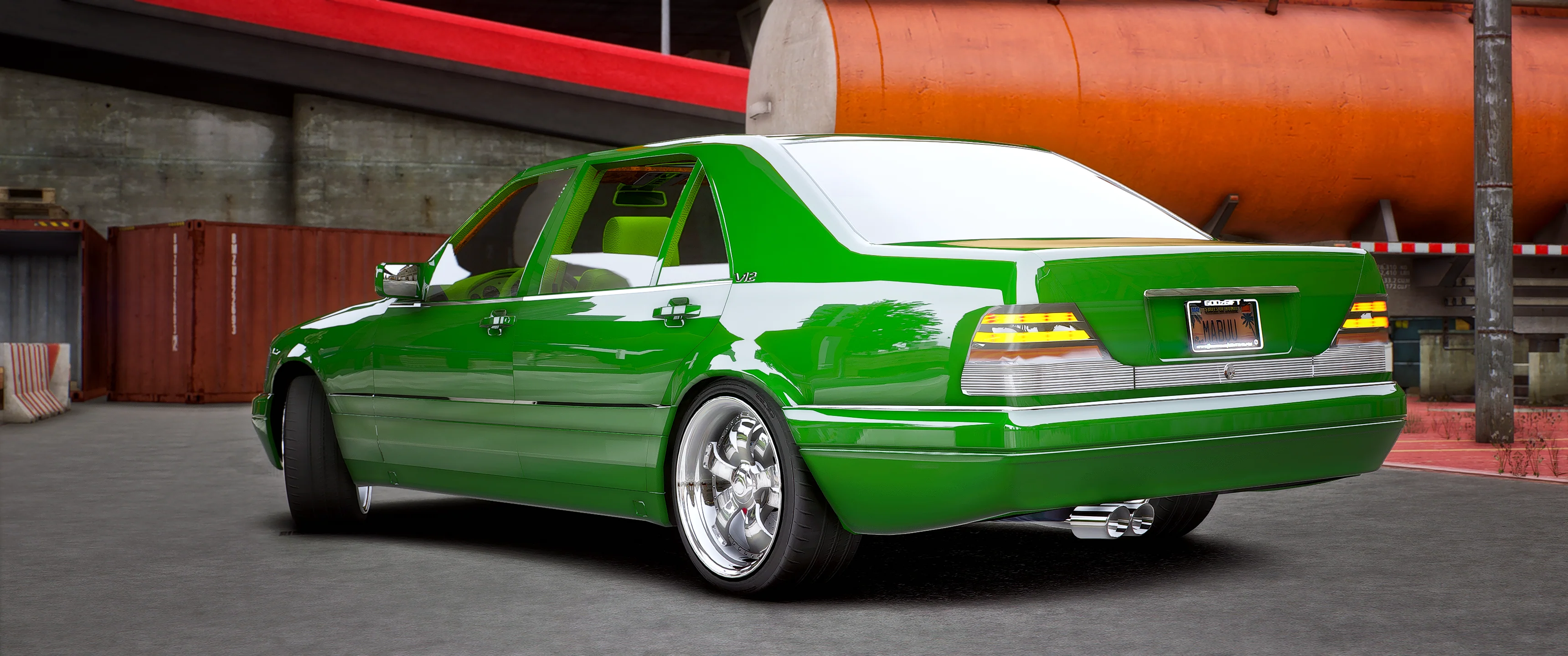 (Debadged)MERCEDES ES600 BNZO ON SPREEWHEELS - Image 2