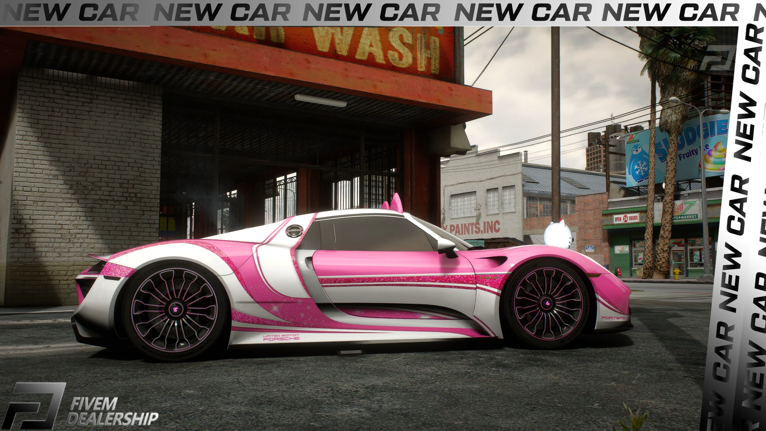 Porsche 918 Hello Kitty Fly [Dinamic Lights] - Image 2